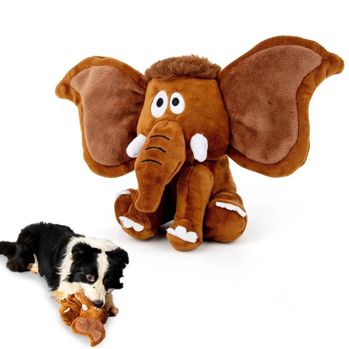 Anyask Small Medium Dog Squeak Toys for Aggressive Chewers,Mammoth